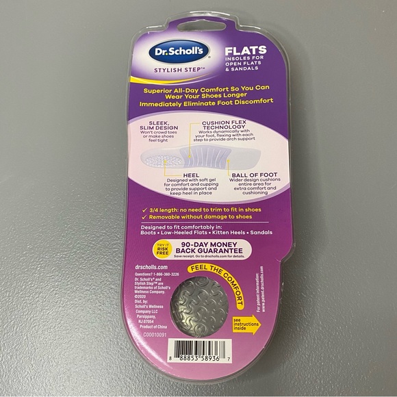 Dr Scholl’s Stylish Step Flats Cushioning Insoles Women’s Size 6-10 - Picture 2 of 10